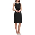 thumbnail image 2 of Vestido de lápiz sin mangas con cuello barco de strass para mujeres Inspire Chic 2XL negro, 2 of 4