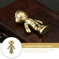 thumbnail image 3 of WHAMVOX Brass Robot Statue Figurine Golden 1Set 1.02x0.91x1.65in, 3 of 8