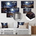 thumbnail image 4 of Designart "Countryside Nightfall Collage Landscape II" Landscapes Metal Wall Decor, 4 of 5