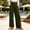 Army Green, variant on High Waisted Wide Leg Pants for Women with Pockets Textured Pull on Button Detail Palazzo Pants Lounge Pants White XL