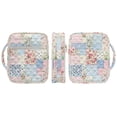 thumbnail image 7 of TSOVTHRID Floral Patchwork Pink Blue Print Bible Cases Church Bags for Christian, Bible Protective Cover Quilted, Practical Carrying Book Case with Handle, Gift for Women Men, 7 of 7