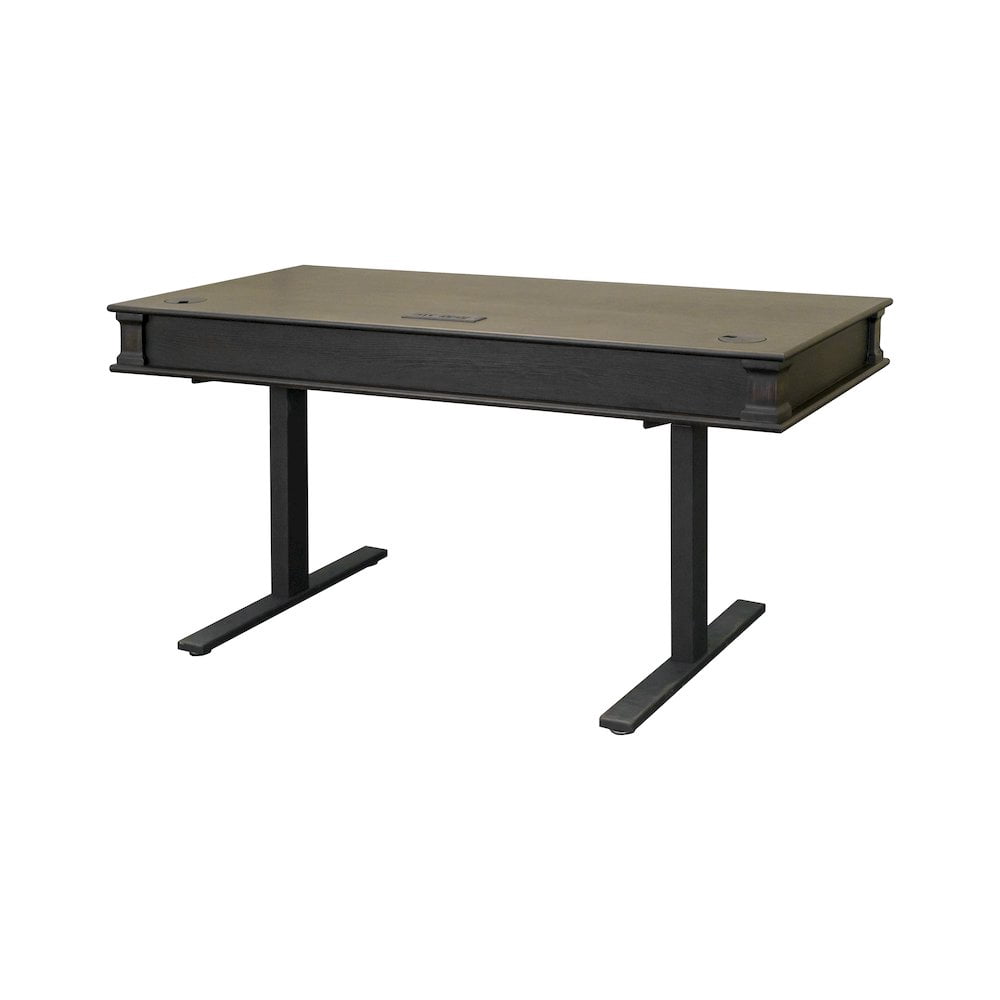 Martin Furniture 60"W Wood Electronic Sit Stand Desk Office in Dark Brown