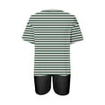 thumbnail image 3 of XuJwPNcy 2 Piece Outfits for Women Summer Sweatsuits Crewneck Short Sleeve T Shirts and Biker Shorts Matching Lounge Sets, 3 of 4