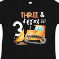 thumbnail image 4 of Inktastic Three and Digging It Bulldozer 3rd Birthday Boys or Girls Toddler T-Shirt, 4 of 5