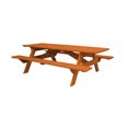 thumbnail image 2 of Redwood Solid Wood Outdoor Picnic Table Umbrella Hole, 2 of 3