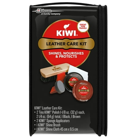 KIWI Leather Care Kit 6 ct (Best Leather Boot Cleaner)