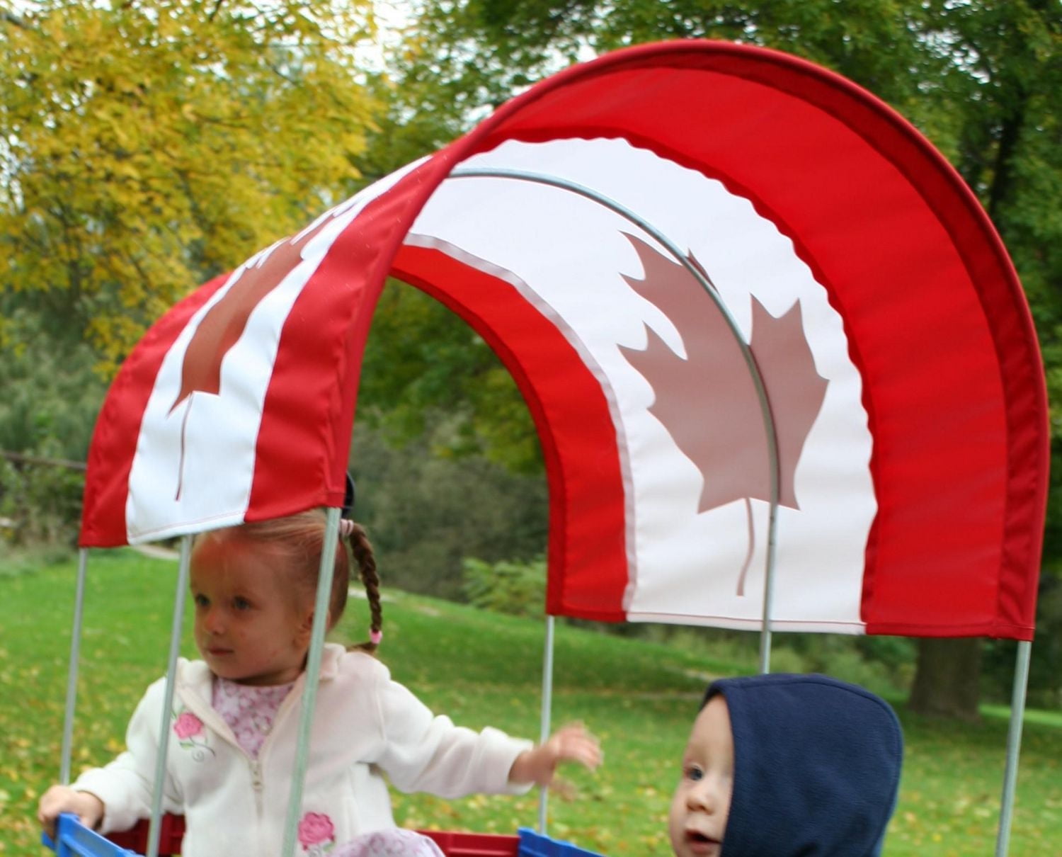 Millside full red canopy for 20 " x 38" wagons