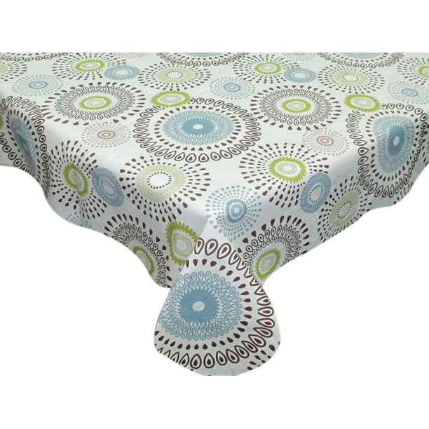 Carnation Home Fashions "Retro Garden" 52" x 90" Vinyl Flannel Backed