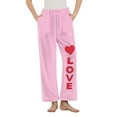 thumbnail image 2 of Elvqul Pajamas Pants for Women,Pajamas for Ladies,Pants Only Soft Holiday Winter Flannel Comfortable,Pink,Size 2XL, 2 of 5