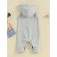 thumbnail image 3 of Bagilaanoe Newborn Baby Boys Summer One-pieces Contrast Color Sleeveless Hooded Jumpsuit 3M 6M 12M 18M Infant Romper Casual Clothing, 3 of 8