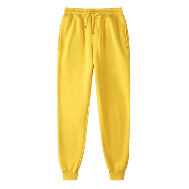 Yuyuzo Plus Size Sweatpants for Women Thick Workout Jogging Pants Elastic Waist Drawstring Solid Color Trackpants