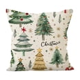 thumbnail image 1 of Funda de almohada navideña con estampado de funda de cojín de 45 cm x 45 cm, cómoda funda de cojín Impresión A del árbol de Navidad, 1 of 9