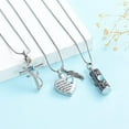 thumbnail image 2 of 3 Pack Cylinder Cross Heart Cremation Jewelry for Ashes 3 Pieces Urn Necklace for Women Men Loved One Keepsake Memorial Mini Urn Holder, 2 of 7