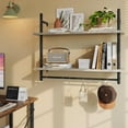 Pipe Shelf Industrial Floating Shelving 31" Kitchen WallMounted Shelf