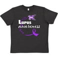 thumbnail image 3 of Inktastic Lupus Awareness Butterfly Ribbon Youth T-Shirt, 3 of 5