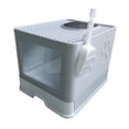 thumbnail image 3 of Bvdfgk Hooded Cat Litter Box with Lid, Indoor Cats Litter Box Enclosed Cat Toilet with Gray, 3 of 9