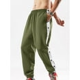 thumbnail image 5 of Lamuusaa Men Tear Away Pants Quick Dry Loose Pants Casual High Split Snap Button Sweatpants, 5 of 9