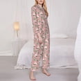 thumbnail image 3 of Fotbe Sailboats And Palm Tree Pattern Long Sleeve Pajama Set for Women,Sleepwear Set,2-piece Loungewear Set,Soft PJs Comfy Nightwear with Pockets -Large, 3 of 7