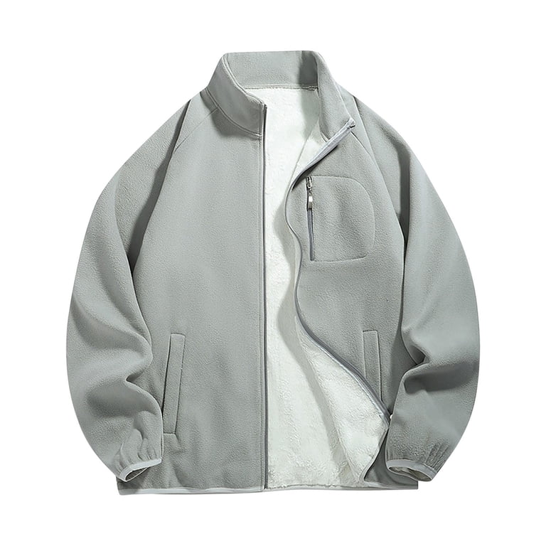 Donemore Men's Sporty Solid Windbreaker Jacket, Zipper Pockets