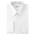 thumbnail image 1 of Berlioni Italy Men's Convertible Cuff Solid Long Sleeve Dress Shirt Snow White, 1 of 3