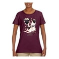 thumbnail image 2 of If It's Not a Pug It's Just a Dog Gift | Womens Dog Lover Graphic T-Shirt, Maroon, X-Large, 2 of 3