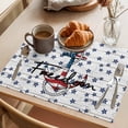 thumbnail image 3 of Independence Day Placemats Set of 8, Freedom Anchors Blue Star Flags White Wood Grain Non-Slip Place Mats Washable Table Mats for Kitchen Dining Table Decorations Indoor/Outdoor, 3 of 9