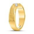 thumbnail image 2 of 10K Yellow Gold Mens Round Diamond Wedding Band Ring 1/6 Cttw, Mens Size: 7-13, 2 of 4