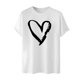 thumbnail image 3 of Tops para hombre, blusas y camisas de cuello redondo y manga corta para hombre. Camiseta/camisa informal de cuello redondo y manga corta con estampado de corazones para hombre. Tops de poliéster para, 3 of 4