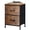 Rustic Brown Wood Grain Print, variant on GALAXHERO Nightstand, Bedside End Table with 2 Fabric Drawers for Bedroom, Closet, Dorm, Dark Grey