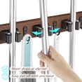 thumbnail image 3 of Soporte de pared para escobas y trapeadores OUTNILI con 3 ranuras y 4 ganchos, 3 of 7