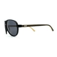thumbnail image 3 of Mens Bamboo Arm Plastic Racer Sunglasses Matte Black, 3 of 4