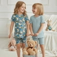 thumbnail image 6 of PatPat Girls Pajamas Toddler Clothes Viscose from Bamboo Kids 2-Piece Pj Set Gifts Short Sleeve Tops Pants Snug Sleepwear Sizes 4-12Y, 6 of 10