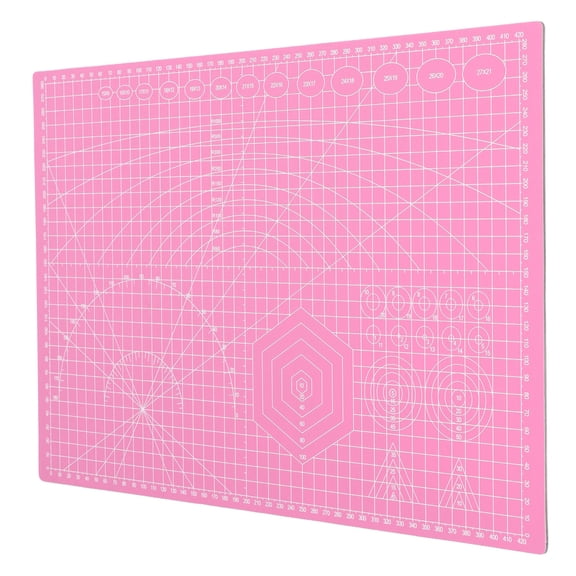30x45cm Pink Self-Healing Cutting Mat, Double-Sided Grid Craft Pad for Quilting, Sewing, and Scrapbooking