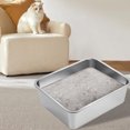 thumbnail image 2 of Dvruxg Stainless Steel Extra Large Cat Litter Box - Rustproof, Non-Stick, and Odor Resistant for Small Cats and Kittens, Suitable for Rabbits, with a Smooth Surface for Easy Cleaning, 2 of 2