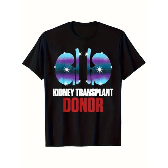 T-shirt 1 Pce Sensibilisation aux Donneurs de Reins pour Hommes