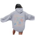thumbnail image 2 of Womens Long Sleeve Oversized Hoodies Turtle Print Crewneck Fall 2026 Sweatshirts 2026 Spring Lightweight Casual Tops, 2 of 6