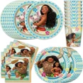 thumbnail image 2 of Vajilla desechable con temática Moana para fiesta de cumpleaños de niños y niñas, taza, plato, bandera, suministros de decoración para fiesta de boda, 2 of 5