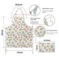 thumbnail image 3 of Easter and Pink Bows Cream Pattern Apron with Pockets, Cotton Linen Waterproof Adjustable Apron for Women, Kitchen Cooking Gardening BBQ Salon Apron, 33x27 Inch, 3 of 6