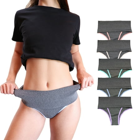 VIÉRE - Pack of 5 High Waisted Double-Thread Women s Panties - Lingerie - Underwear Women - Shapewear  Body Shaper For Women  Postpartum Underwear - X-Large