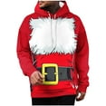 thumbnail image 2 of Yusimy Mens Christmas Printed Hoodie with Pockets & Drawstring Long Sleeve Pullover Athletic Top, 2 of 6