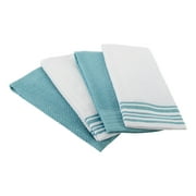 Mainstays 4-Pack 16 in x 26 in Woven Kitchen Towel Set, Topaz