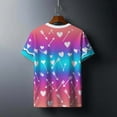 thumbnail image 4 of Tauxra T-Shirts Décontractés à Manches Courtes pour Femmes, Chandail à Col Rond Imprimé Coupe Ample, Ensemble de T-Shirts d'Été 2 Pcs pour Adultes, T-Shirt de Base Confortable pour Tous les Jours avec Couleurs Unies, 4 of 9