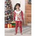thumbnail image 2 of Cute Reindeer Print Family Matching Pajama Set for Youngsters Top & Pants Christmas, 2 of 5