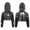 Black, variant on Shiny Metallic Hooded Crop Top for Girls Hip Hop Jazz Dance Shirt Cropped Hoodie Sweatshirts Pink 6