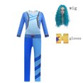 thumbnail image 3 of Disfraz de Halloween para niñas The Rise of Red, mono + peluca, disfraz de Cosplay de D-Descendants 4 Red y Chloe, traje de fiesta para niños, 3 of 5