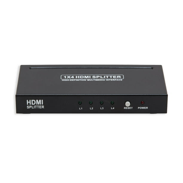 1x4 4 Ports HDMI Powered Splitter Ver 1.3 Certified for Full HD 1080P ...