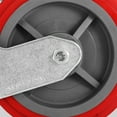 thumbnail image 4 of VEVOR 4 Pack 5" Scaffold Casters, Swivel Casters Wheels Set, Heavy Duty 3200LBS Per Set- Locking Stem Casters with Brake, Red, 4 of 9