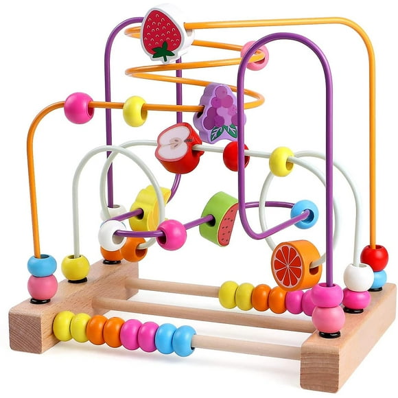 Bead Maze Wooden Preschool Education Circle Toy