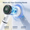 thumbnail image 2 of Electric Spin Scrubber, Cordless Shower Scrubber with 5 Replaceable Heads, 3 Speeds Electric Power Scrubber for Cleaning, Full-Waterproof Cleaning Brush for Bathroom Kitchen Sink, 2 of 9