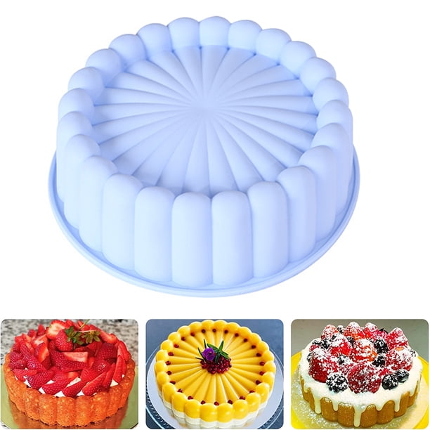 Molde para pasteles de silicona, antiadherente, moldes redondos para pasteles de 8 pulgadas para hornear